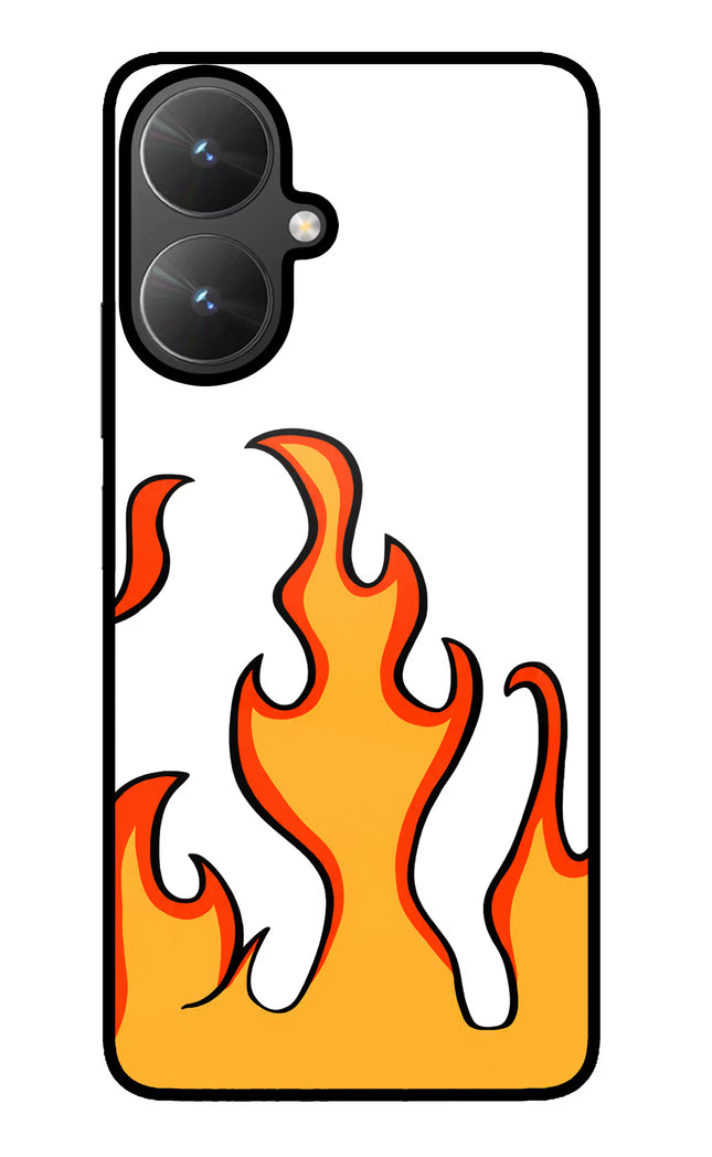 Fired Up – White Poco M6 5G Glass Case