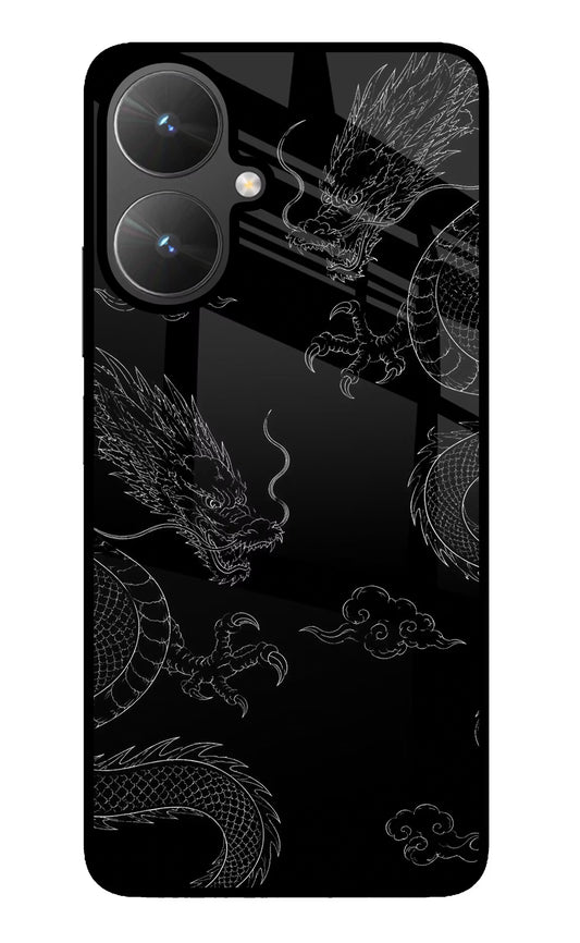 Twin Dragons Poco M6 5G Glass Case