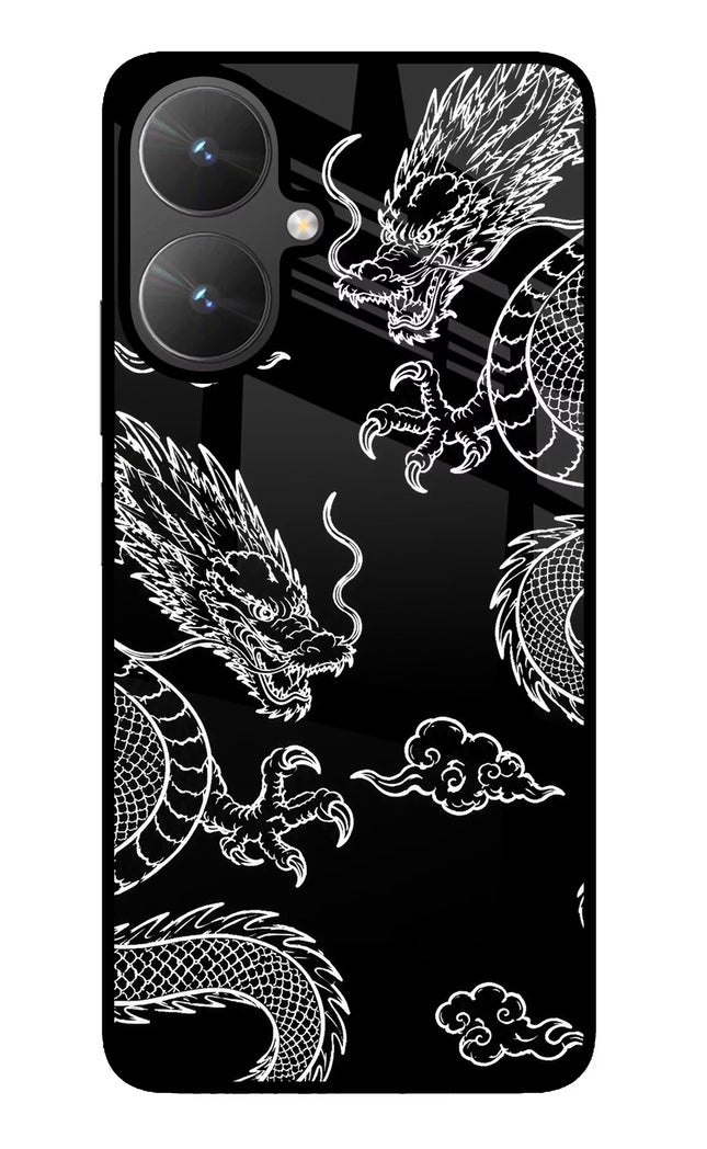 Twin Dragons Poco M6 5G Glass Case
