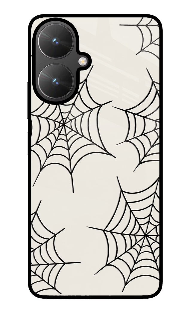 Spider Web Poco M6 5G Glass Case