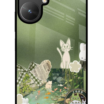Aesthetic anime Poco M6 5G Glass Case