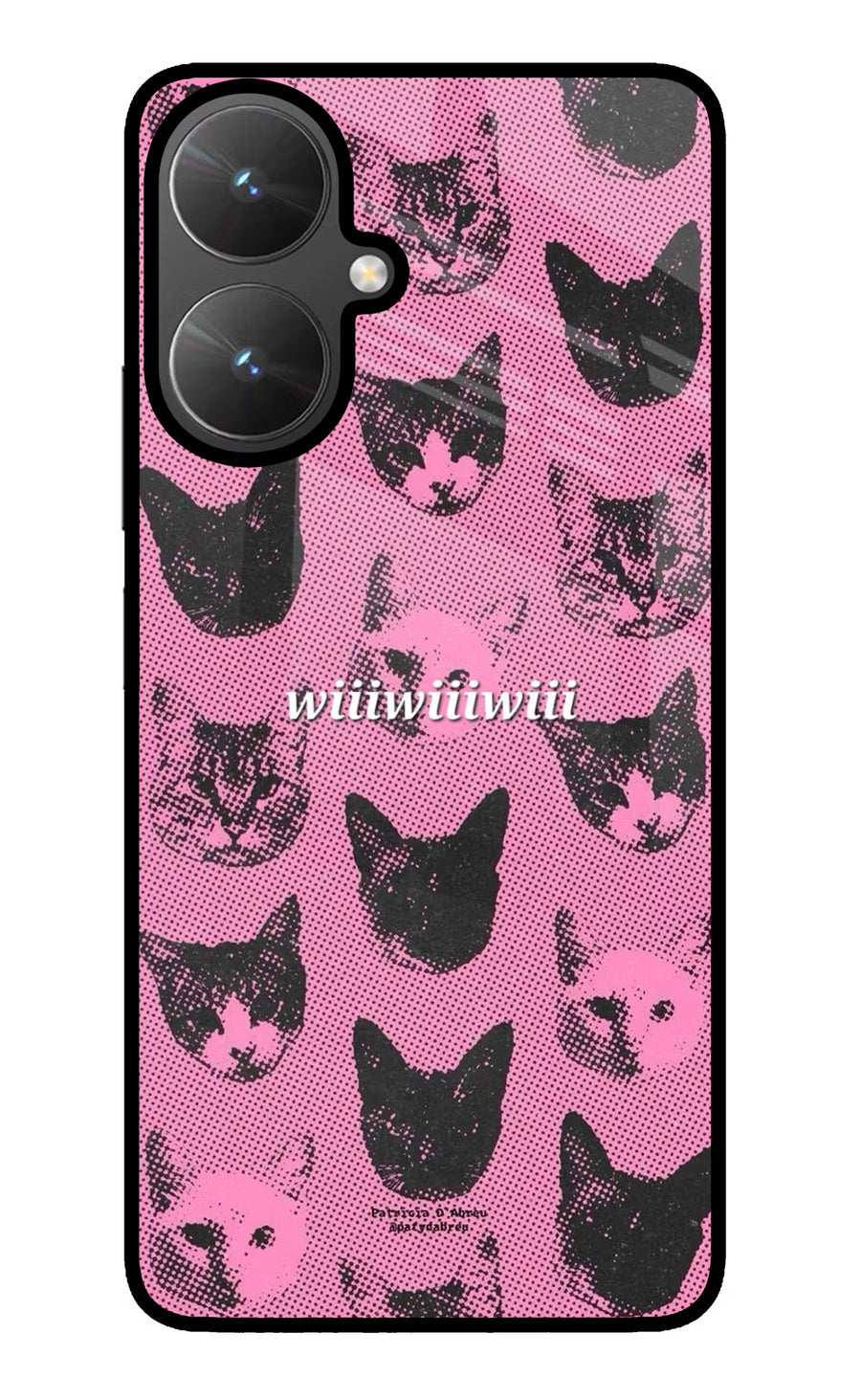 Pink Cats Poco M6 5G Back Cover, Glass case