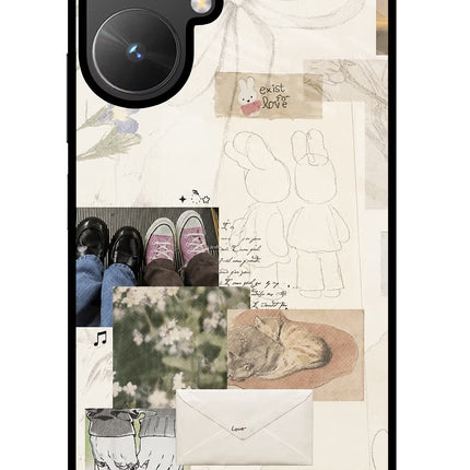 Soft Aesthetic Poco M6 5G Glass Case