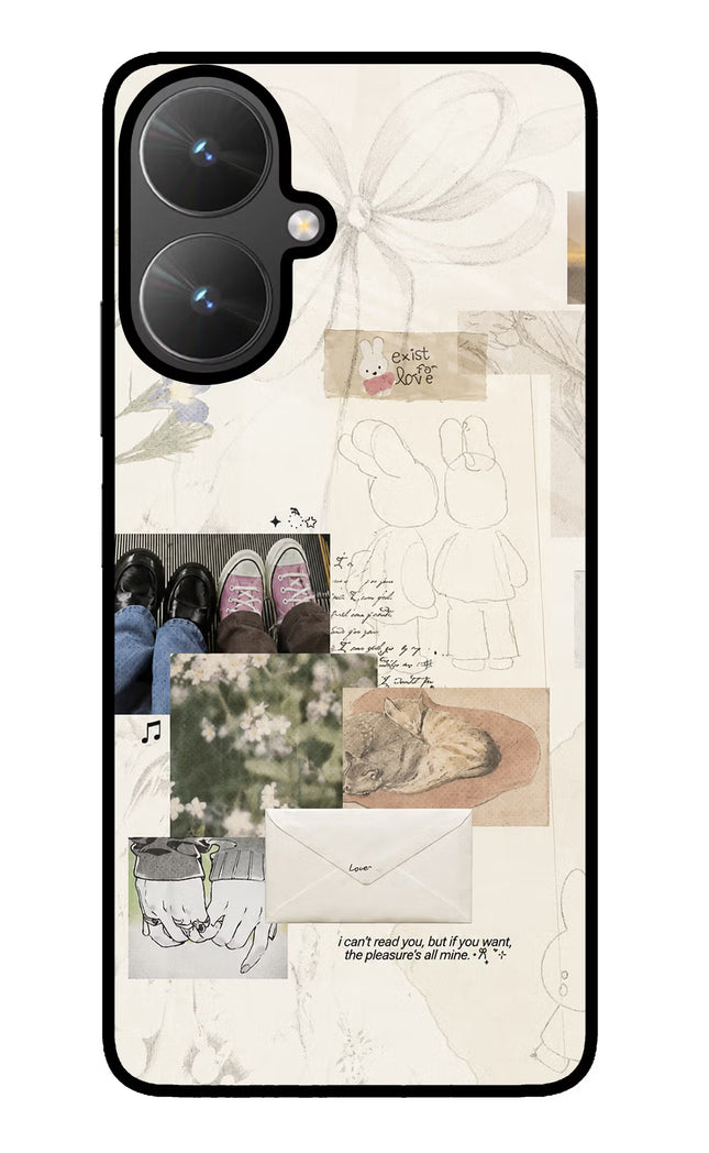 Soft Aesthetic Poco M6 5G Glass Case