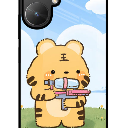 Tiger Treat Poco M6 5G Glass Case