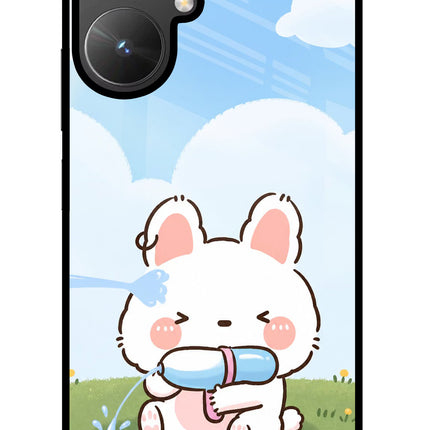Bunny Treat Poco M6 5G Glass Case