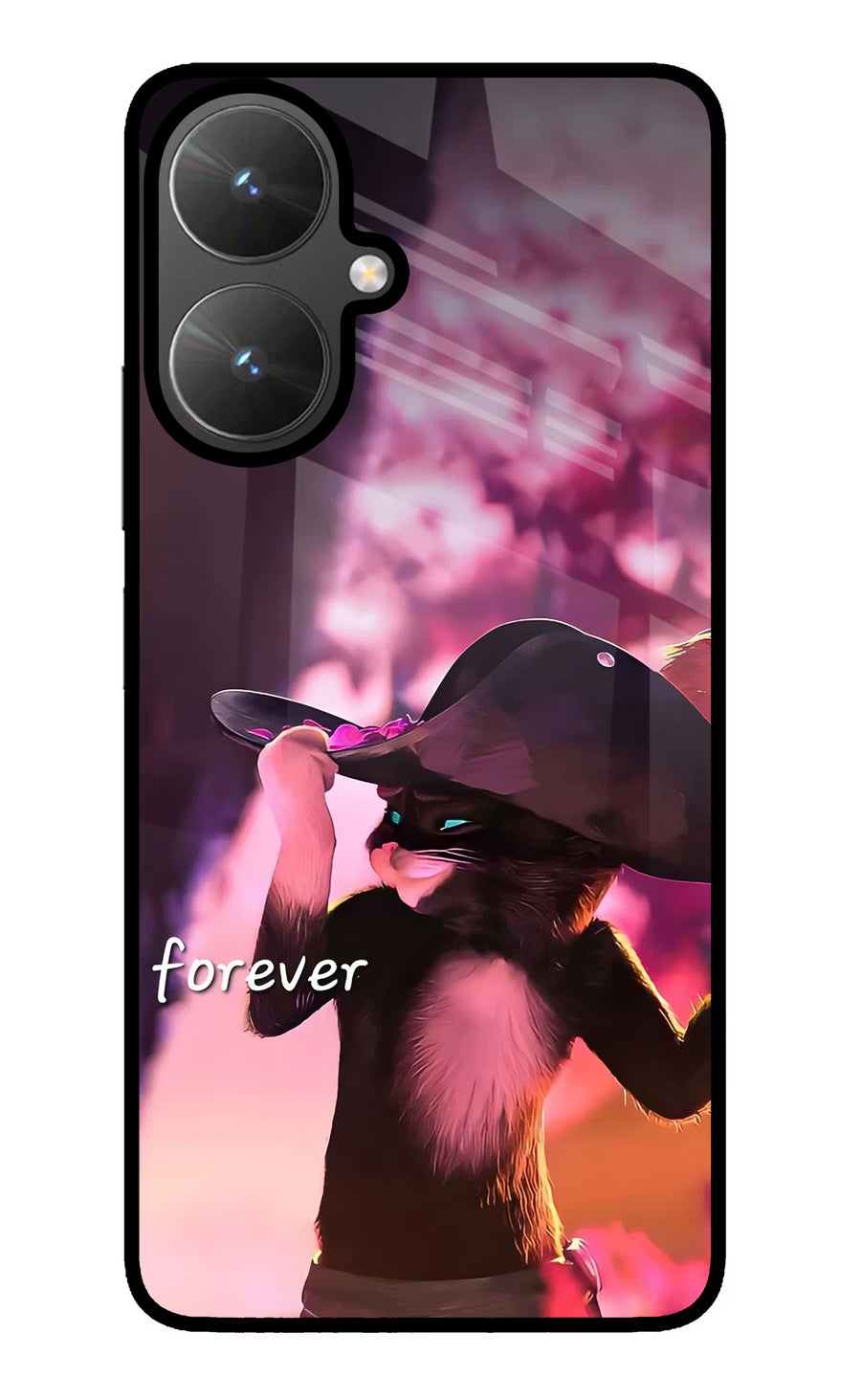 Forever Cat Poco M6 5G Back Cover, Glass case