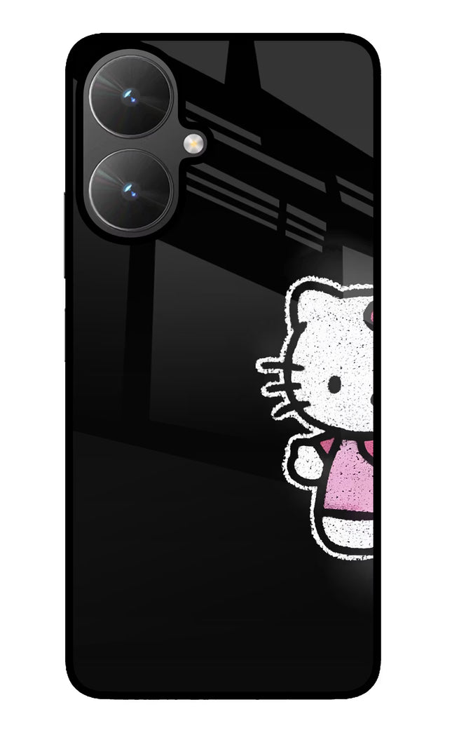 Kitty Charm Poco M6 5G Glass Case