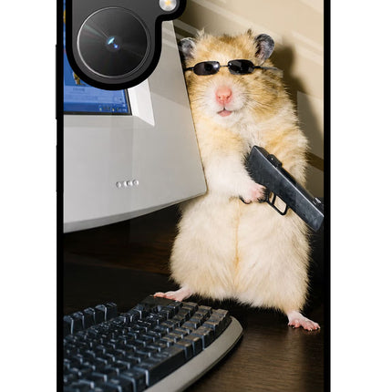 Hacker Hamster Poco M6 5G Glass Case