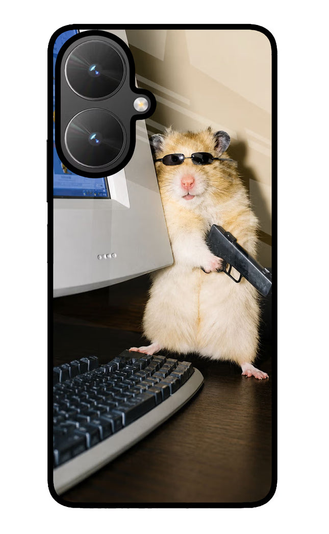 Hacker Hamster Poco M6 5G Glass Case