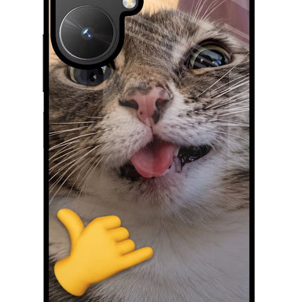 Silly Cat Call Poco M6 5G Glass Case