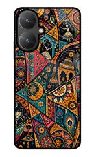 Folk Print Poco M6 5G Glass Case