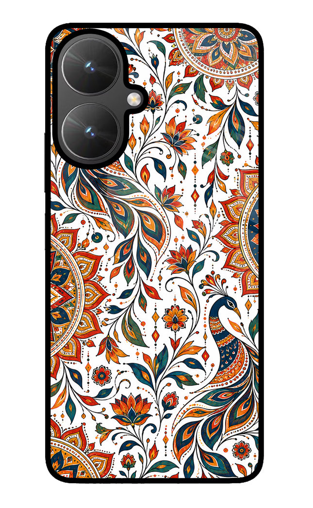 White Mayura Poco M6 5G Glass Case