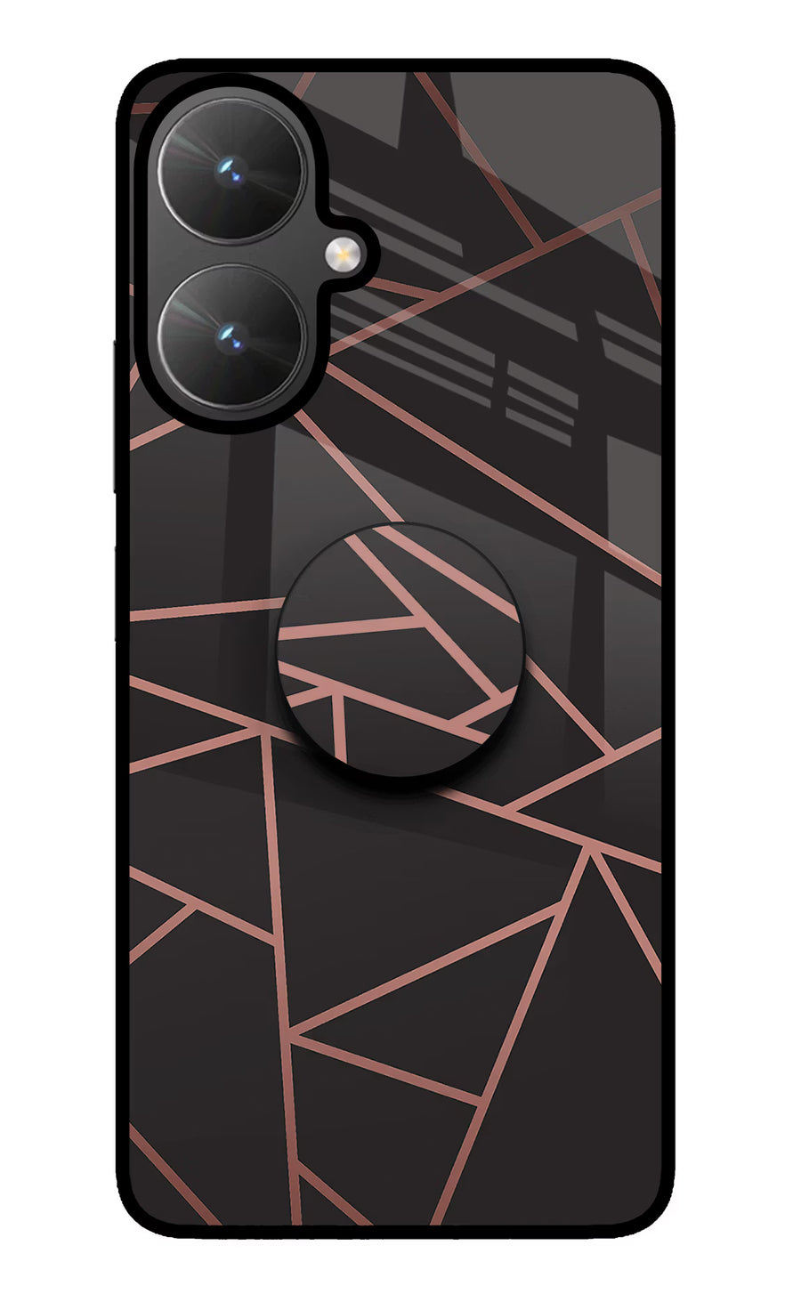 Geometric Pattern Poco M6 5G Pop Case, Glass case