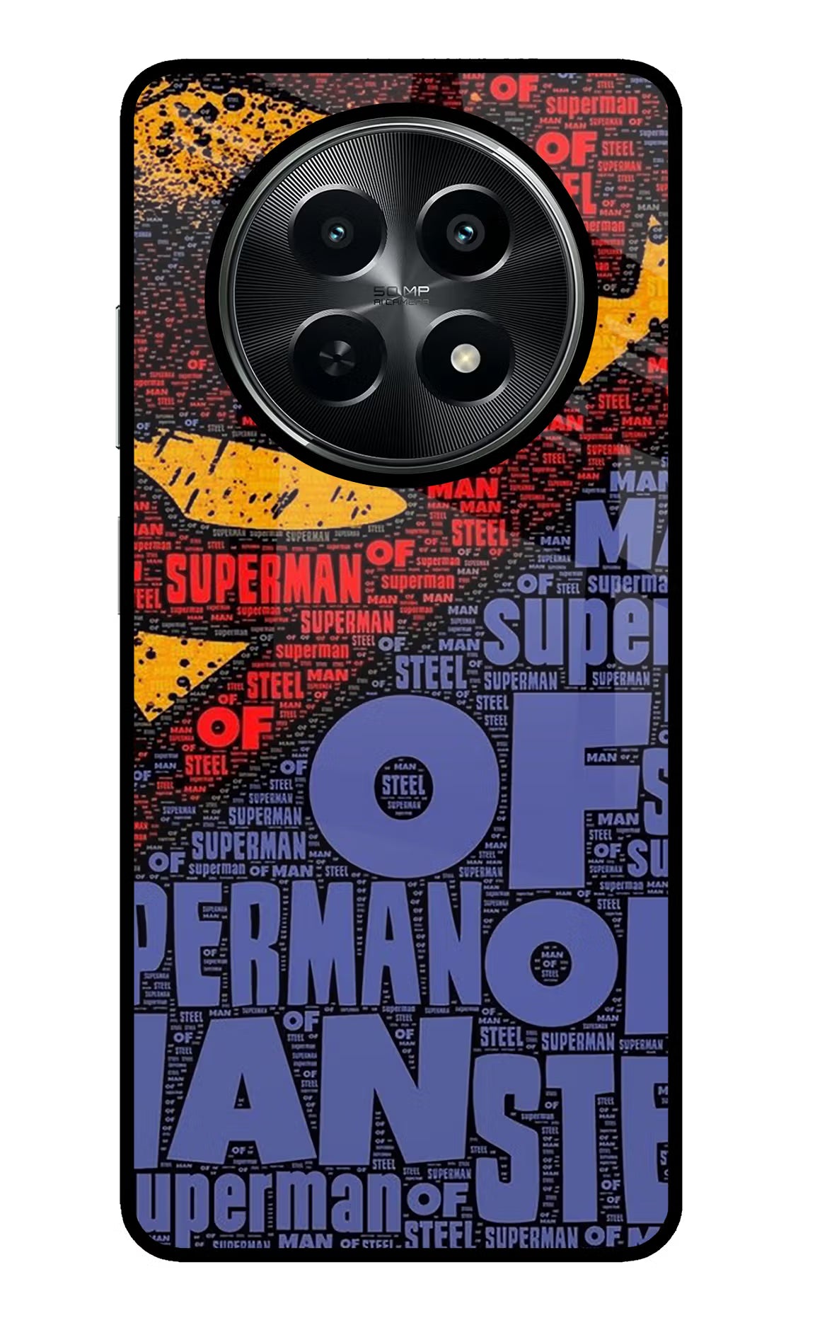 Superman Realme C65 5G Glass Case Back Cover by Casekaro