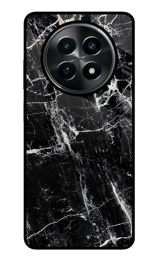 Black Marble Texture Realme C65 5G Glass Case