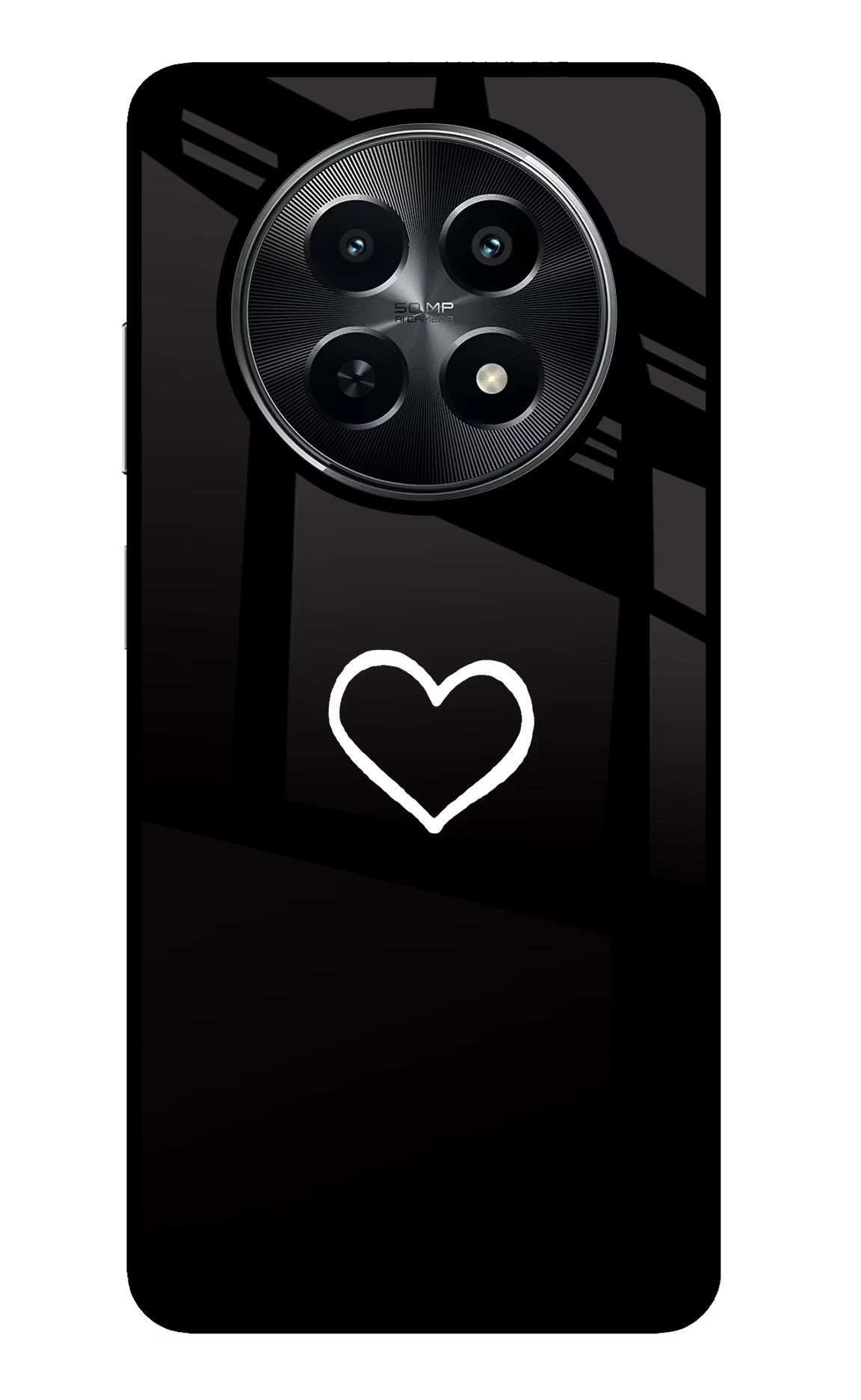 Heart Realme C65 5G Glass Case Back Cover by Casekaro