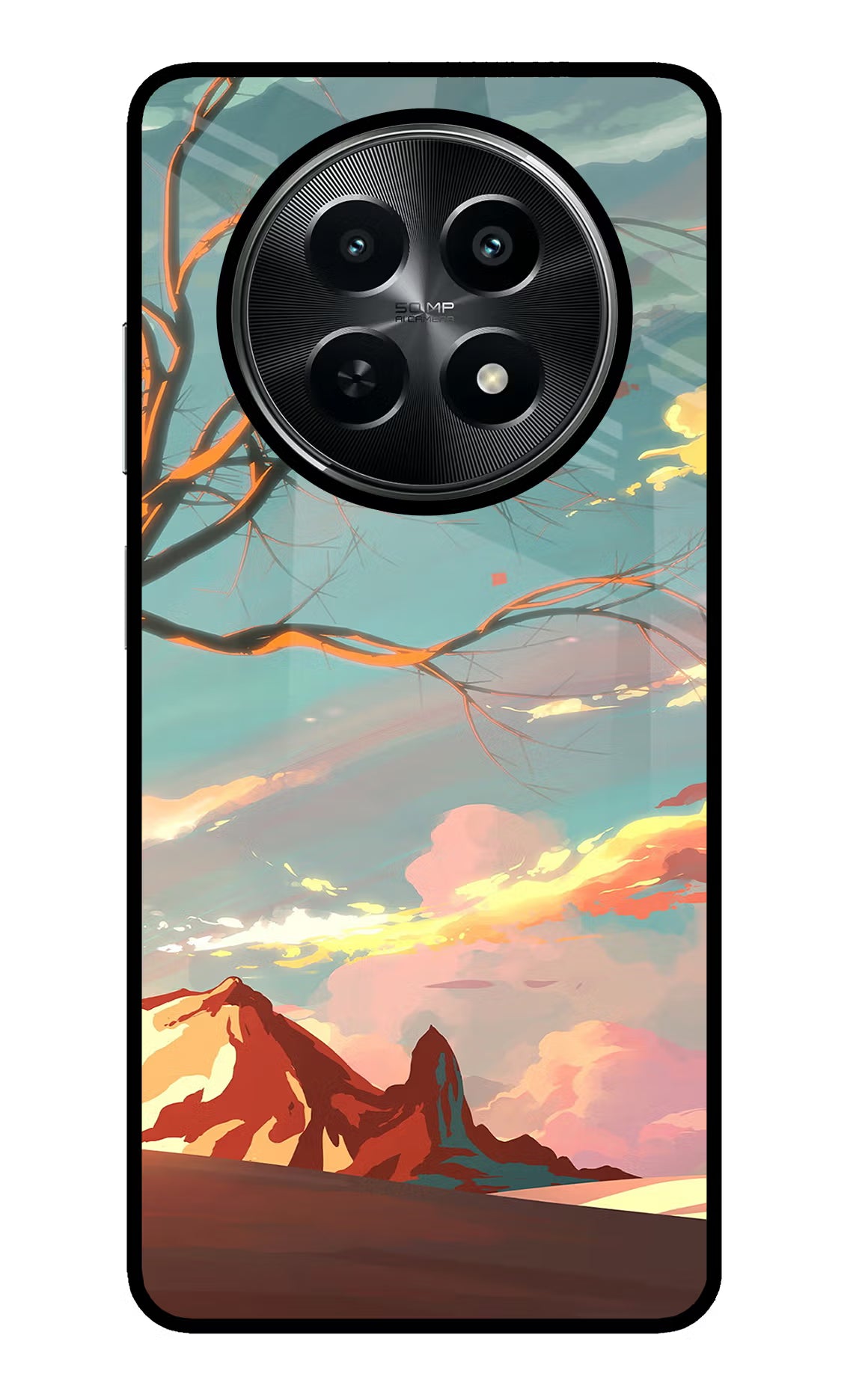 Scenery Realme C65 5G Glass Case Back Cover by Casekaro