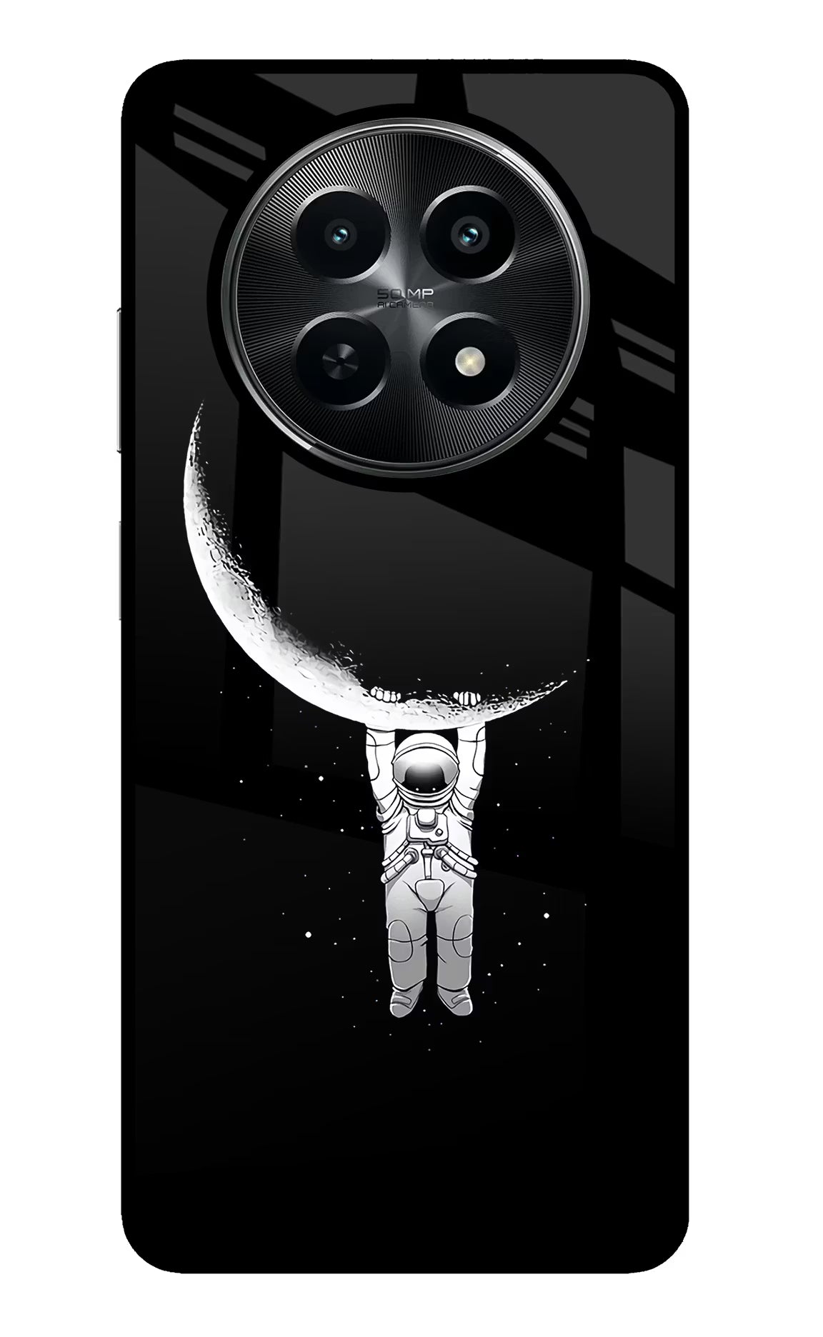 Moon Space Realme C65 5G Glass Case Back Cover by Casekaro