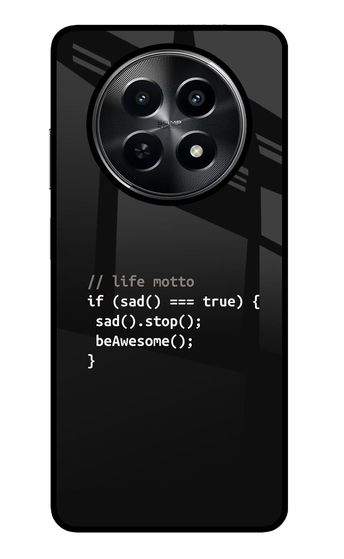 Life Motto Code Realme C65 5G Glass Case