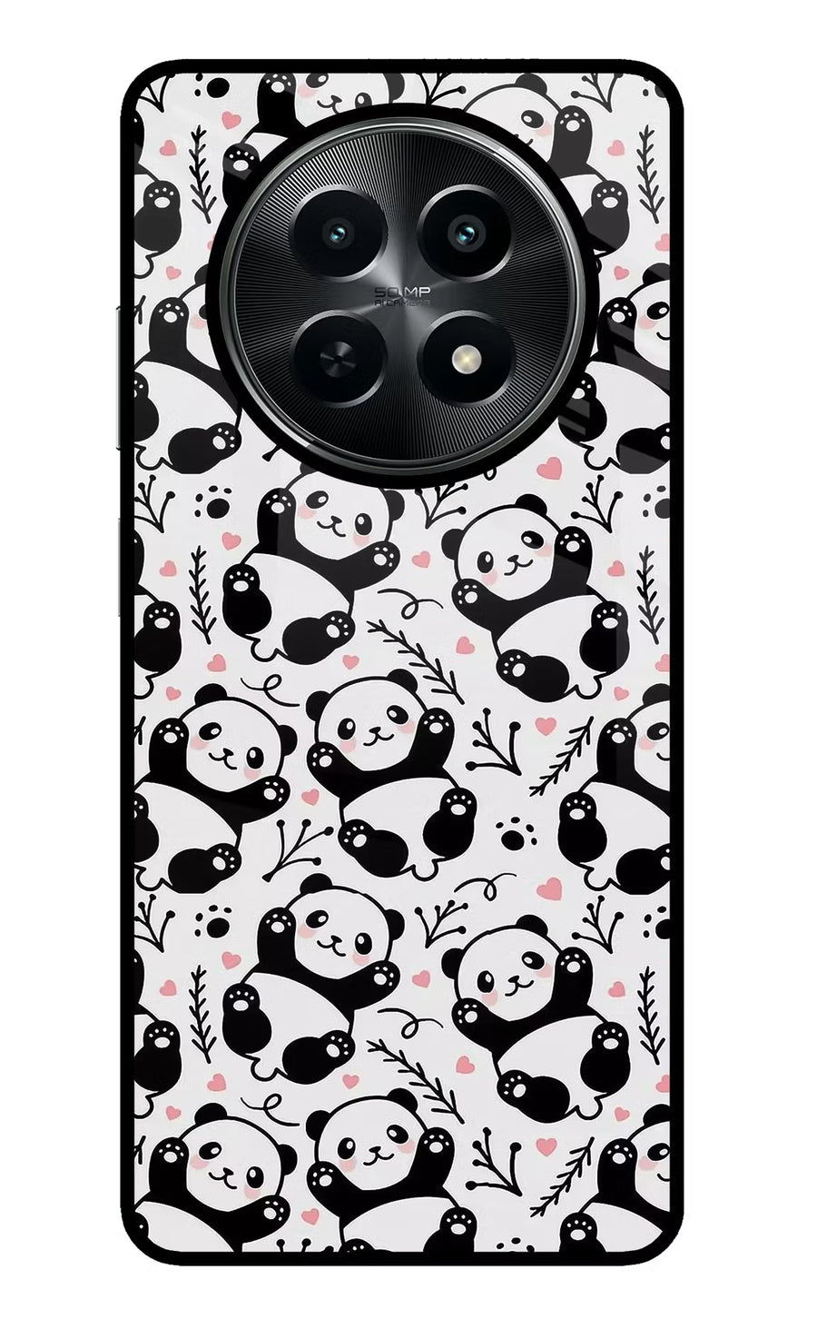 Cute Panda Realme C65 5G Back Cover, Metal case