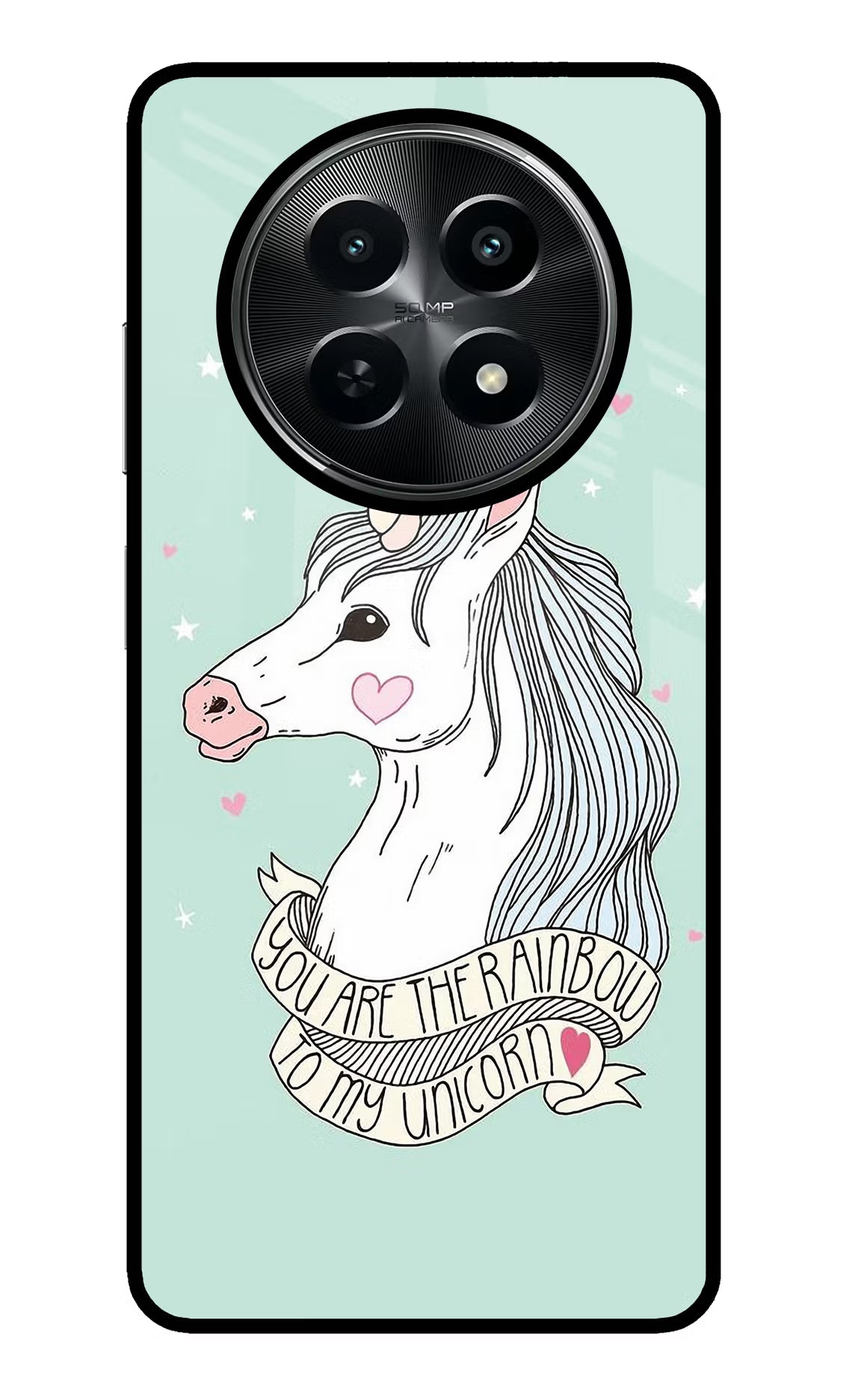 Unicorn Wallpaper Realme C65 5G Glass Case Back Cover by Casekaro