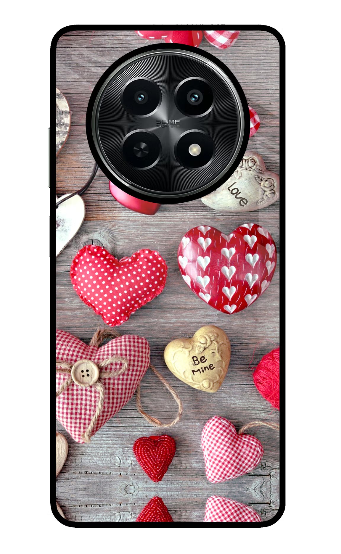 Love Wallpaper Realme C65 5G Glass Case Back Cover by Casekaro