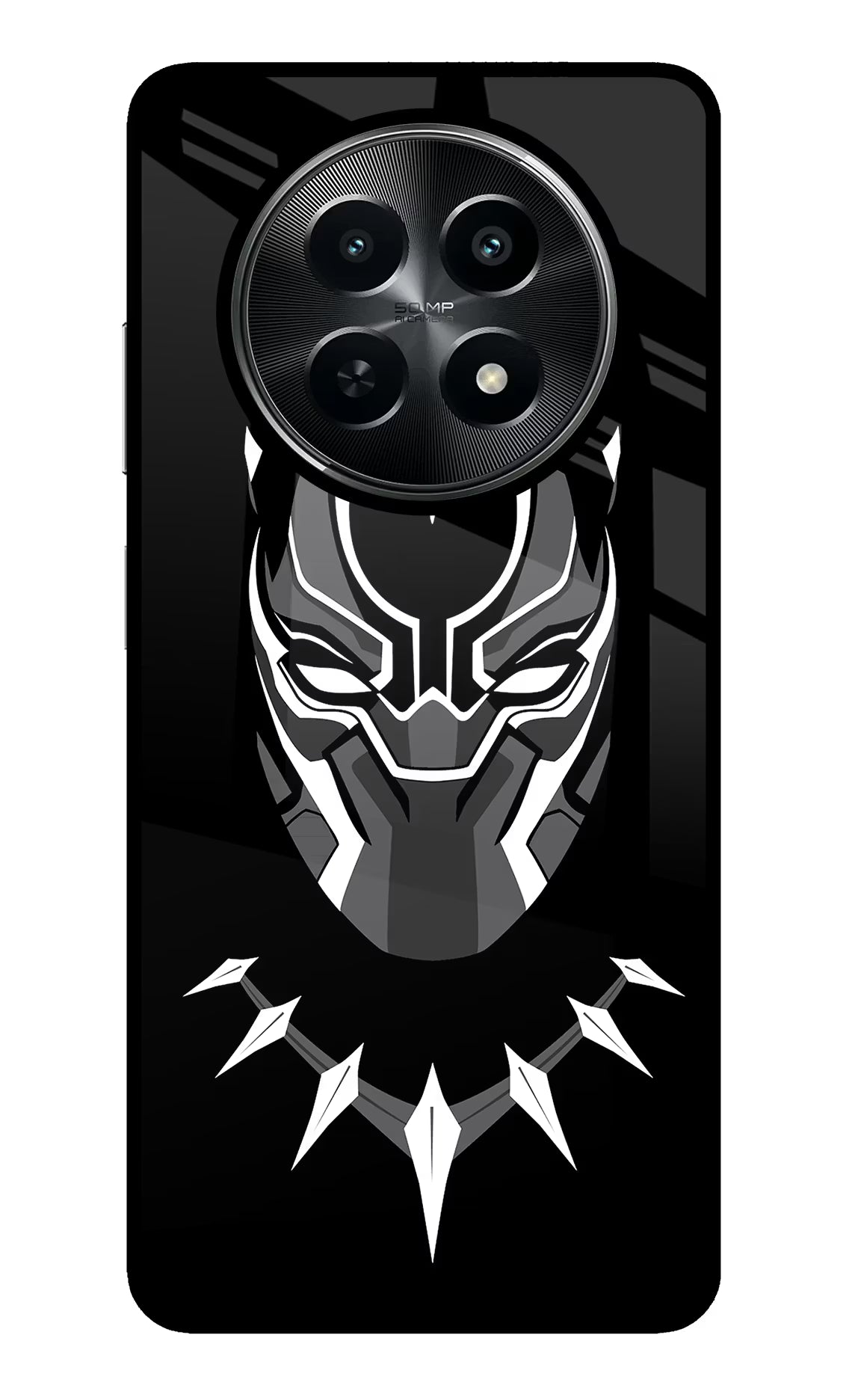Black Panther Realme C65 5G Glass Case Back Cover by Casekaro