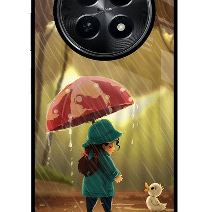 Rainy Day Realme C65 5G Glass Case Back Cover by Casekaro