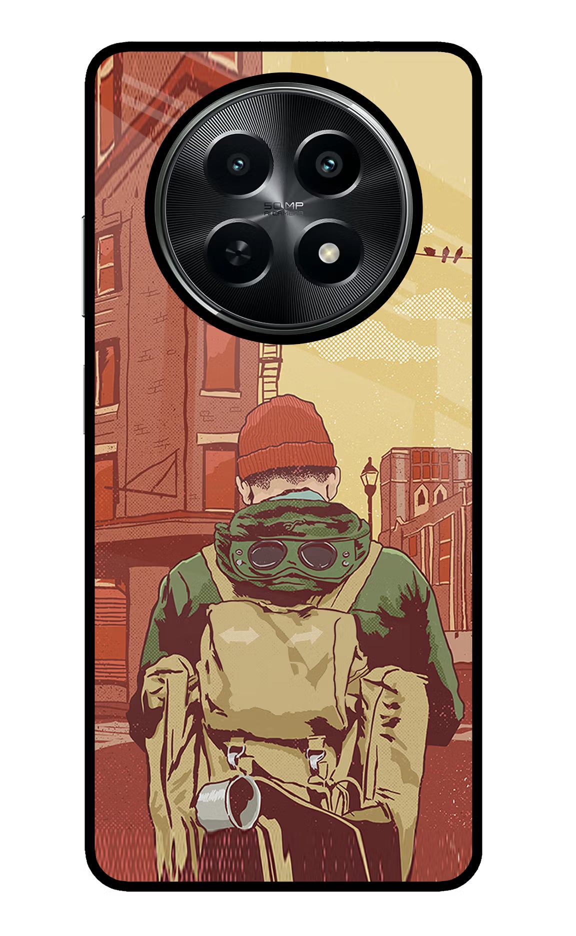 Adventurous Realme C65 5G Glass Case Back Cover by Casekaro