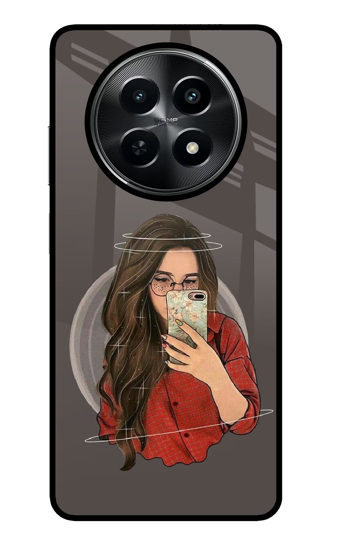 Selfie Queen Realme C65 5G Glass Case Back Cover by Casekaro