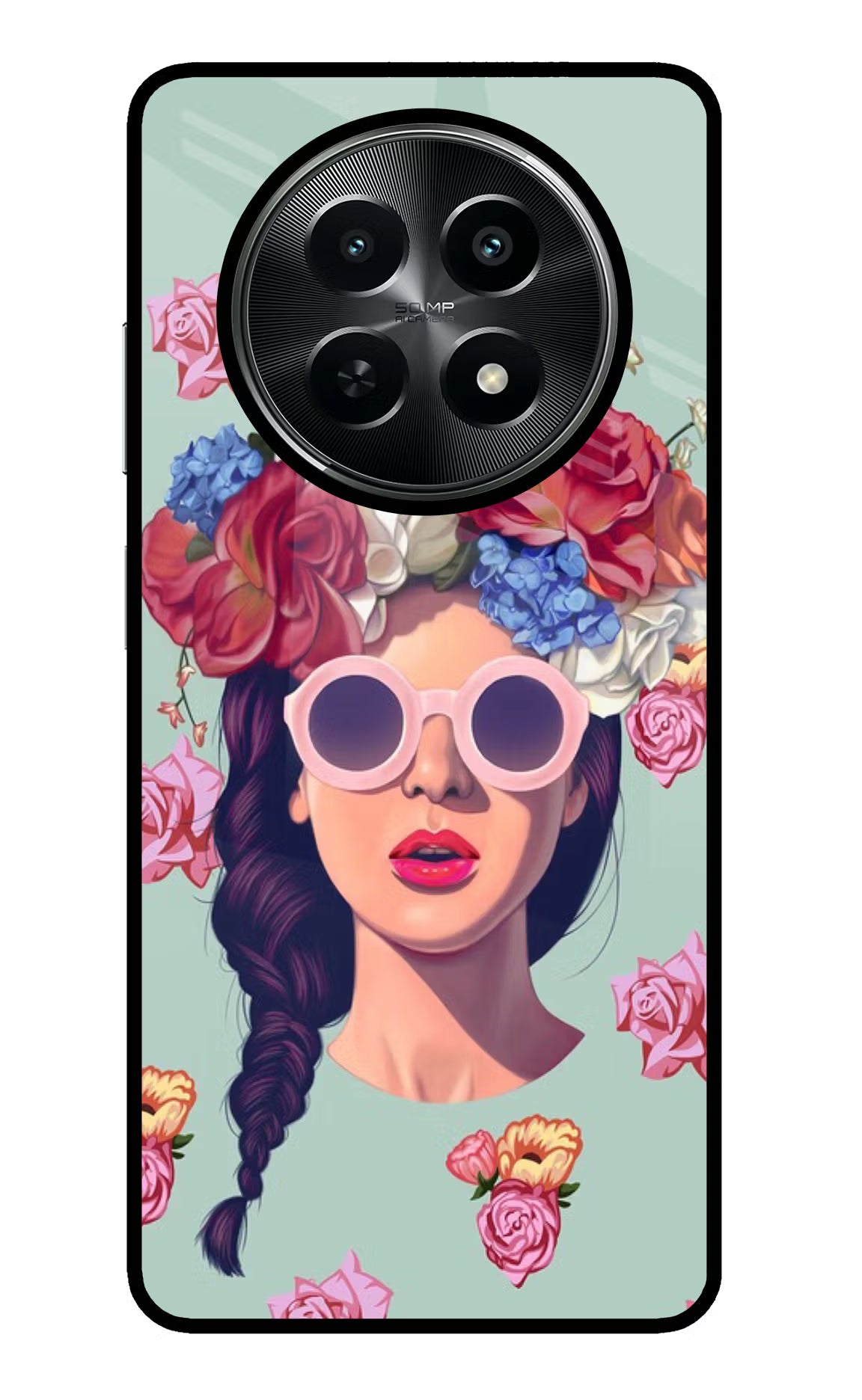 Pretty Girl Realme C65 5G Glass Case Back Cover by Casekaro