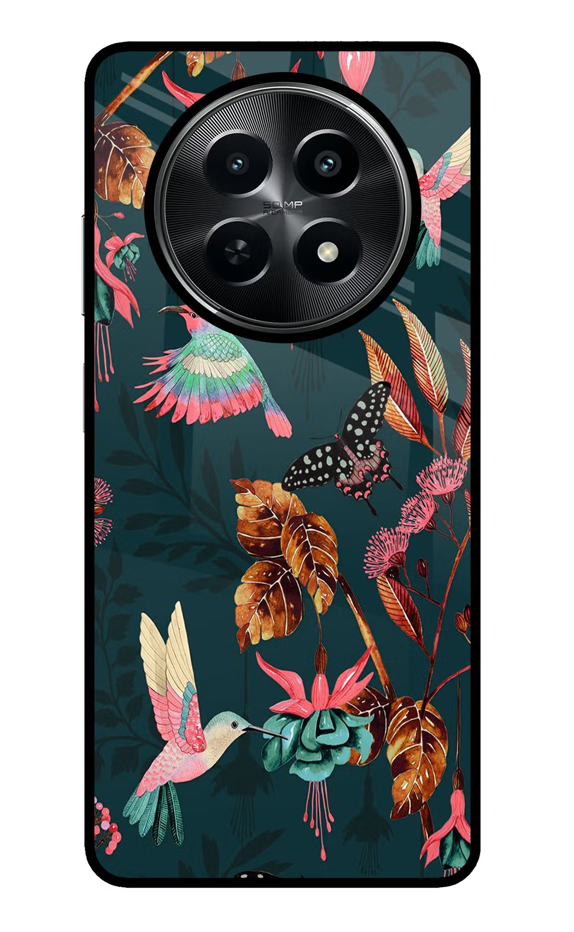 Birds Realme C65 5G Glass Case Back Cover by Casekaro