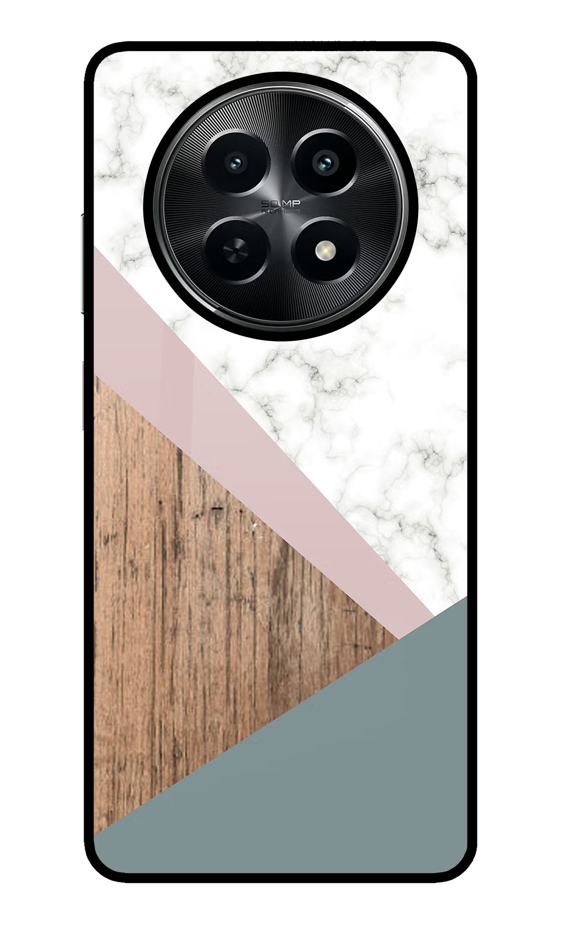 Marble wood Abstract Realme C65 5G Glass Case