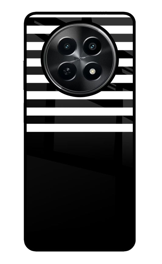 Black and White Print Realme C65 5G Glass Case