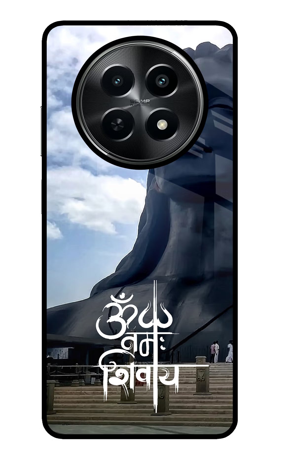Om Namah Shivay Realme C65 5G Glass Case Back Cover by Casekaro