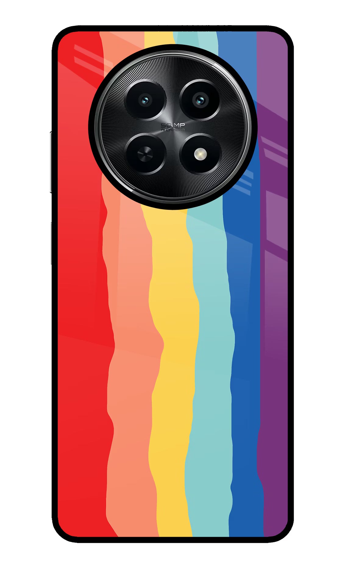 Rainbow Realme C65 5G Glass Case Back Cover by Casekaro
