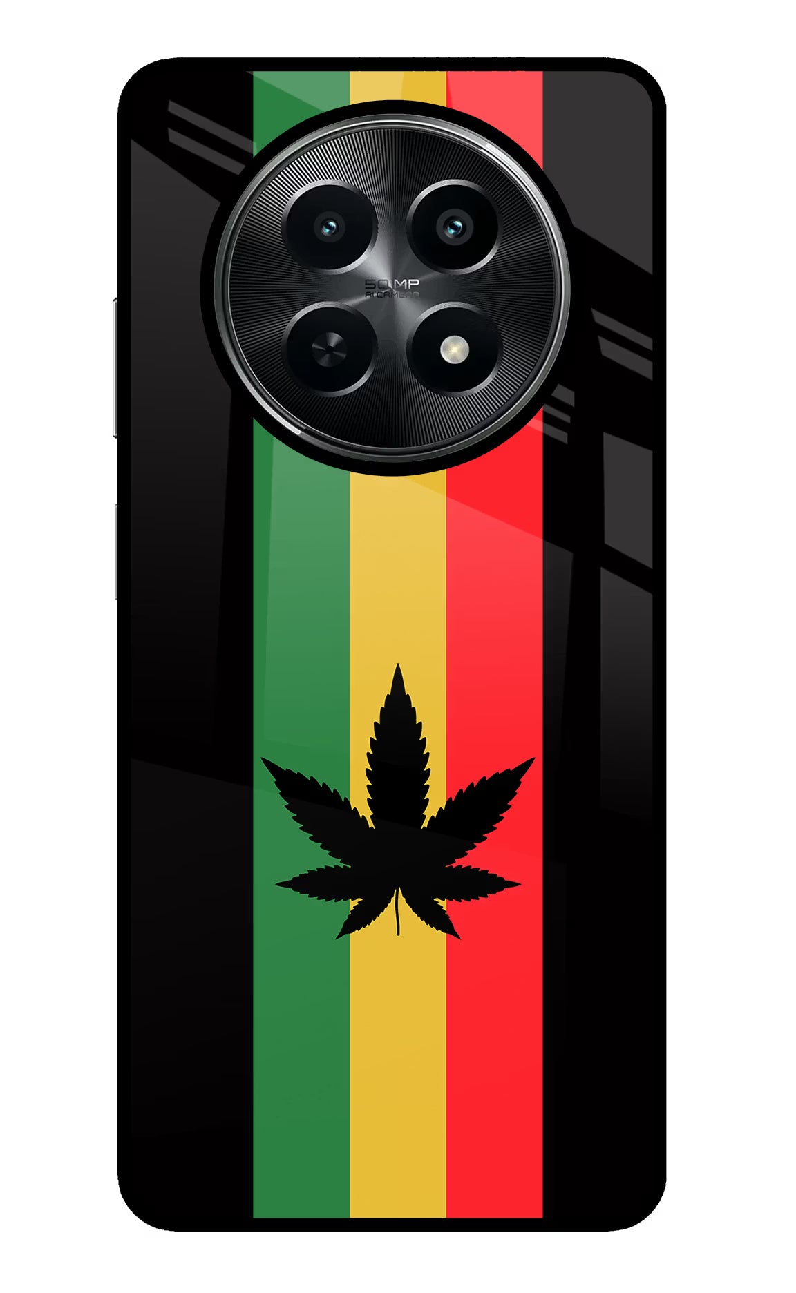 Weed Flag Realme C65 5G Glass Case Back Cover by Casekaro