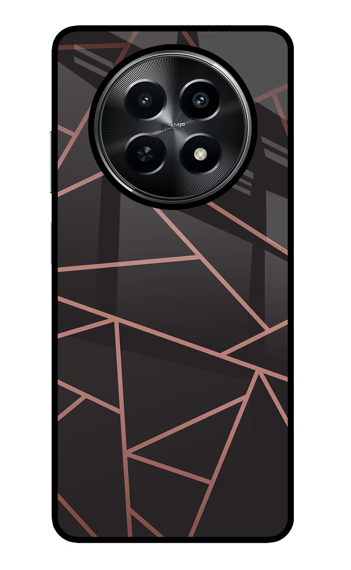 Geometric Pattern Realme C65 5G Glass Case Back Cover by Casekaro