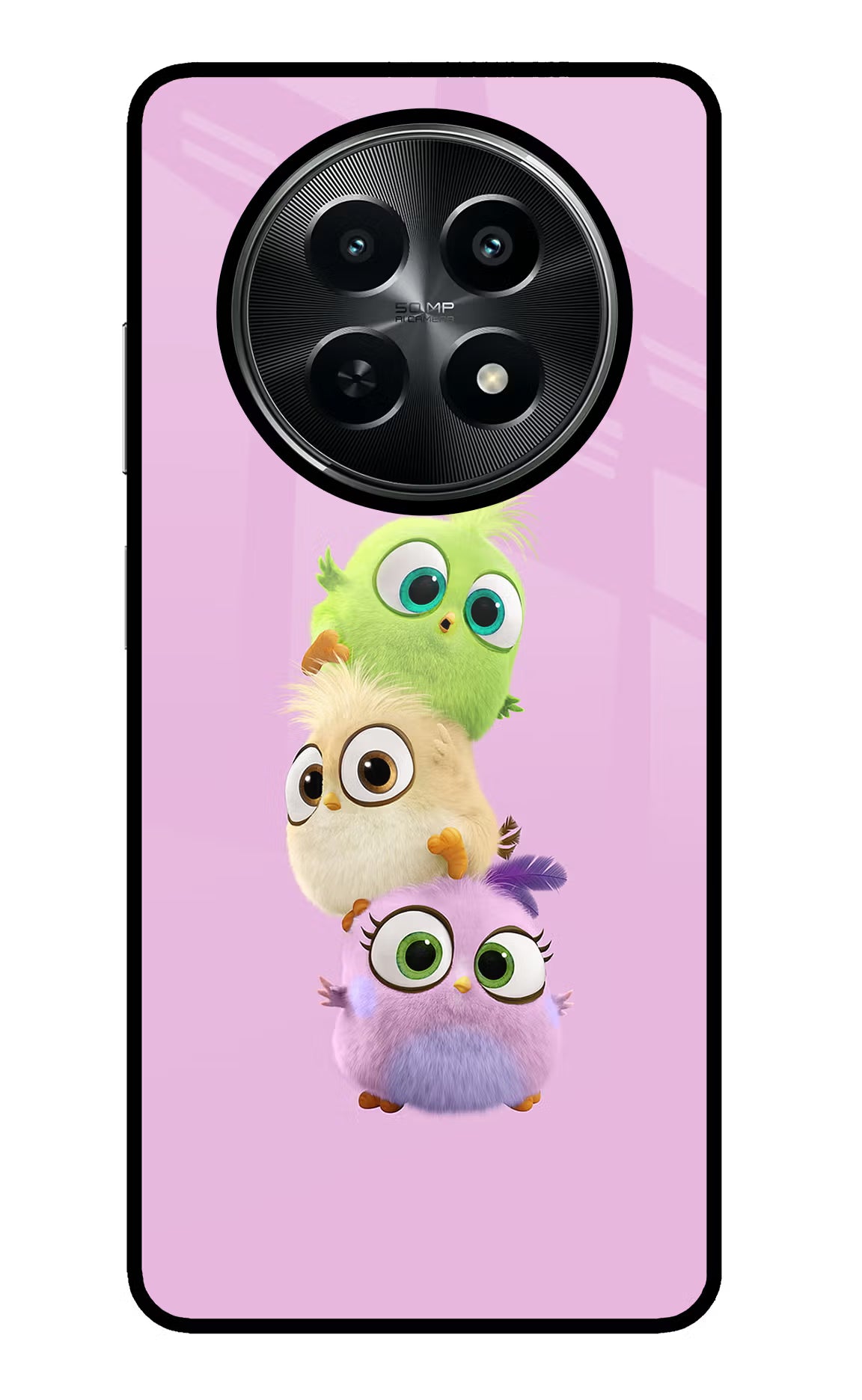 Cute Little Birds Realme C65 5G Glass Case Back Cover by Casekaro