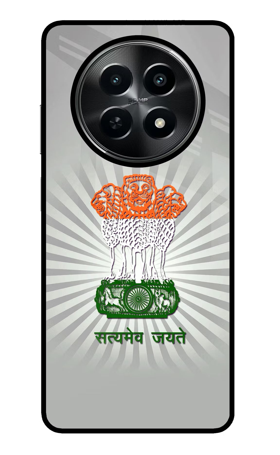 Satyamev Jayate Art Realme C65 5G Glass Case Back Cover by Casekaro