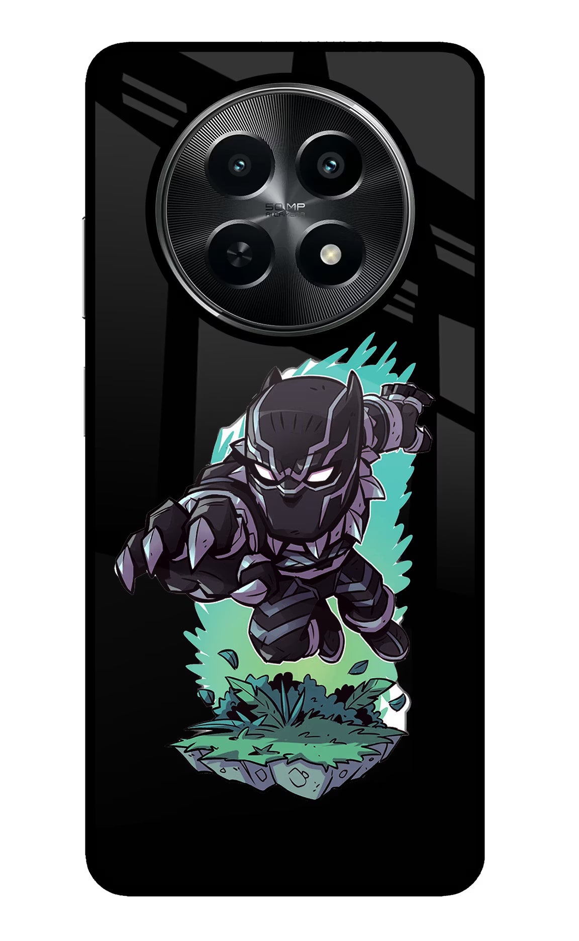 Black Panther Realme C65 5G Glass Case Back Cover by Casekaro