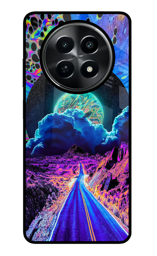 Psychedelic Painting Realme C65 5G Glass Case