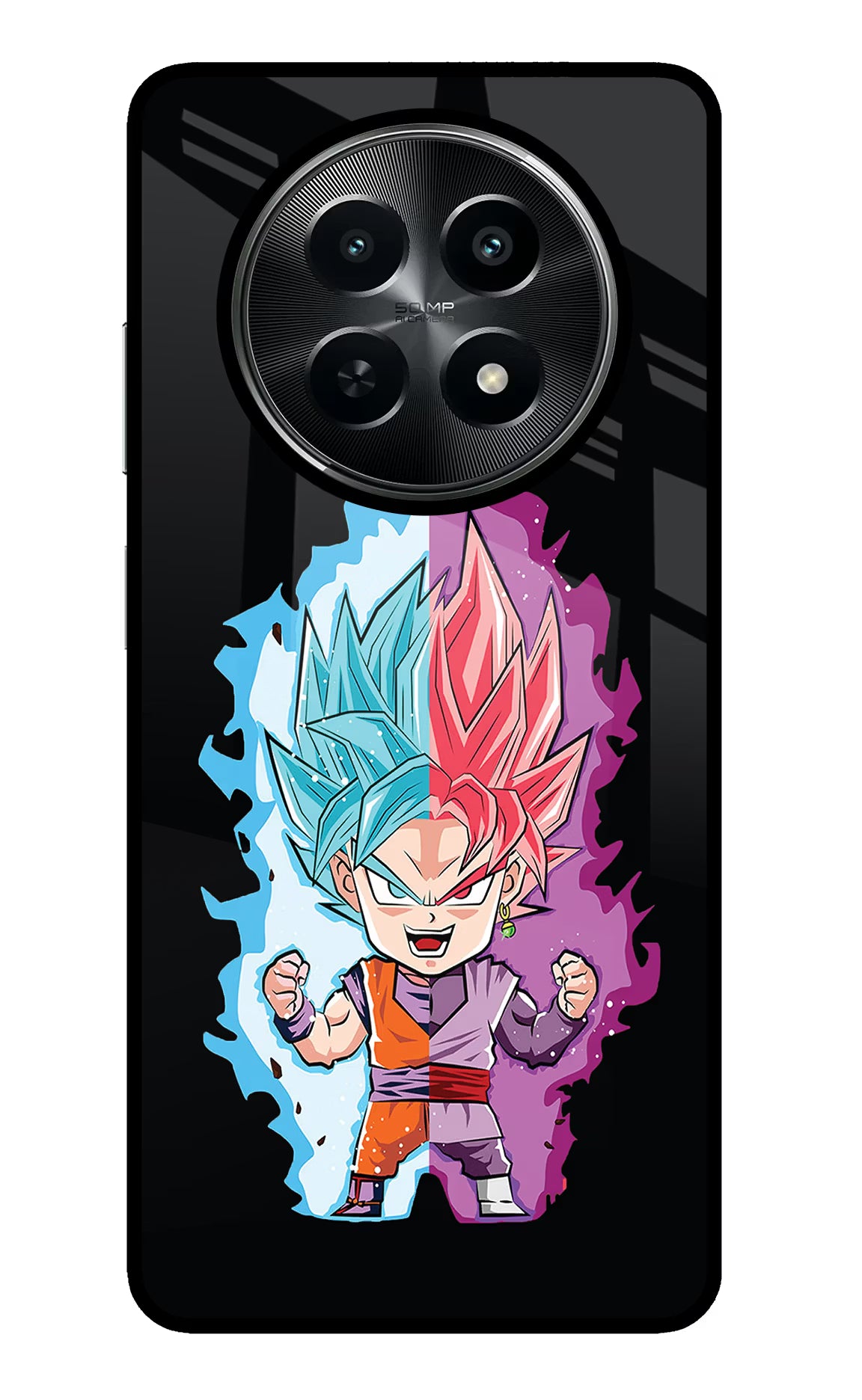 Chota Goku Realme C65 5G Glass Case Back Cover by Casekaro