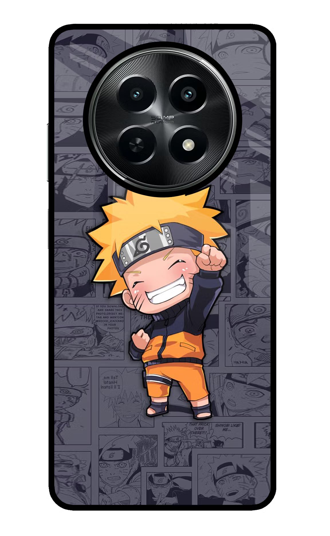 Chota Naruto Realme C65 5G Glass Case Back Cover by Casekaro