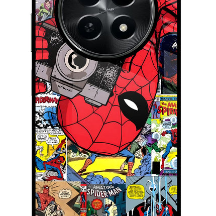 Spider Man Realme C65 5G Glass Case Back Cover by Casekaro