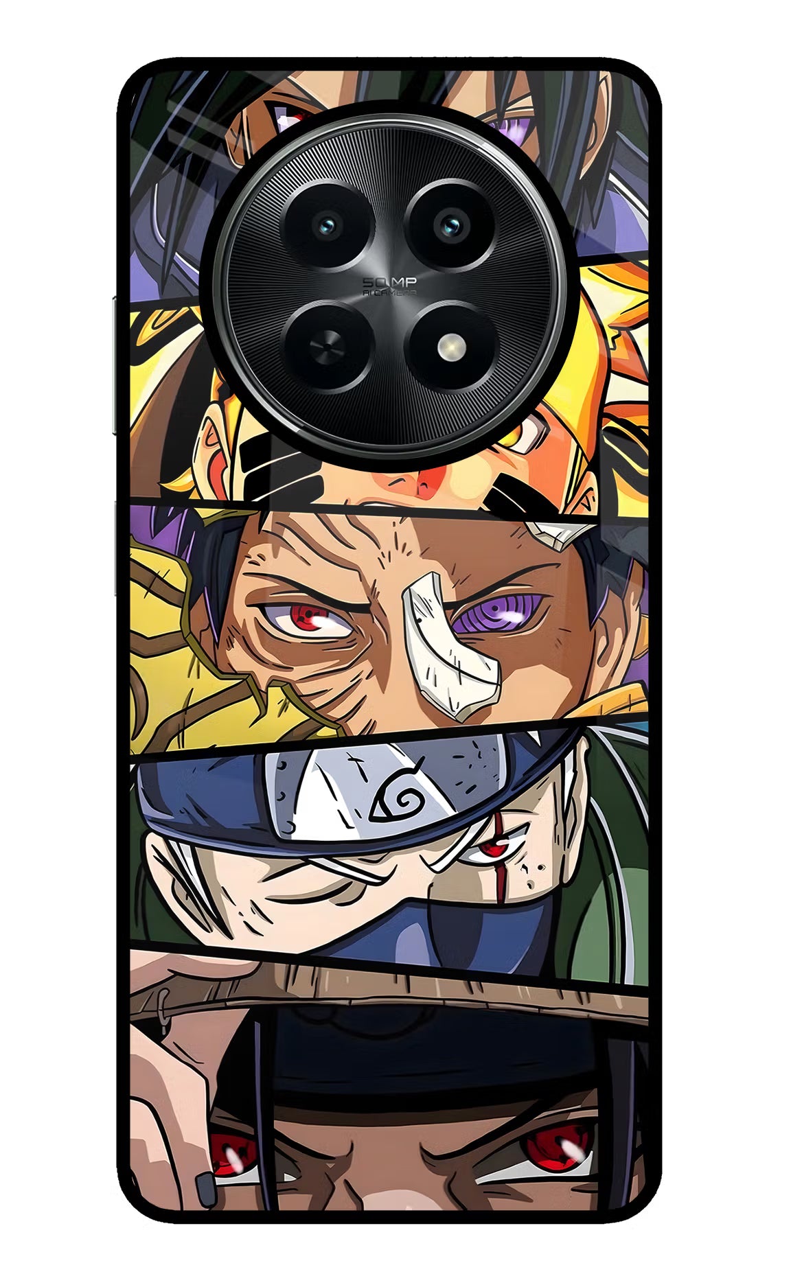 Naruto Character Realme C65 5G Glass Case Back Cover by Casekaro