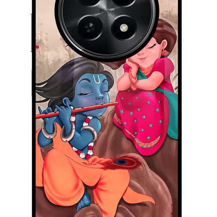 Radhe Krishna Realme C65 5G Glass Case Back Cover by Casekaro