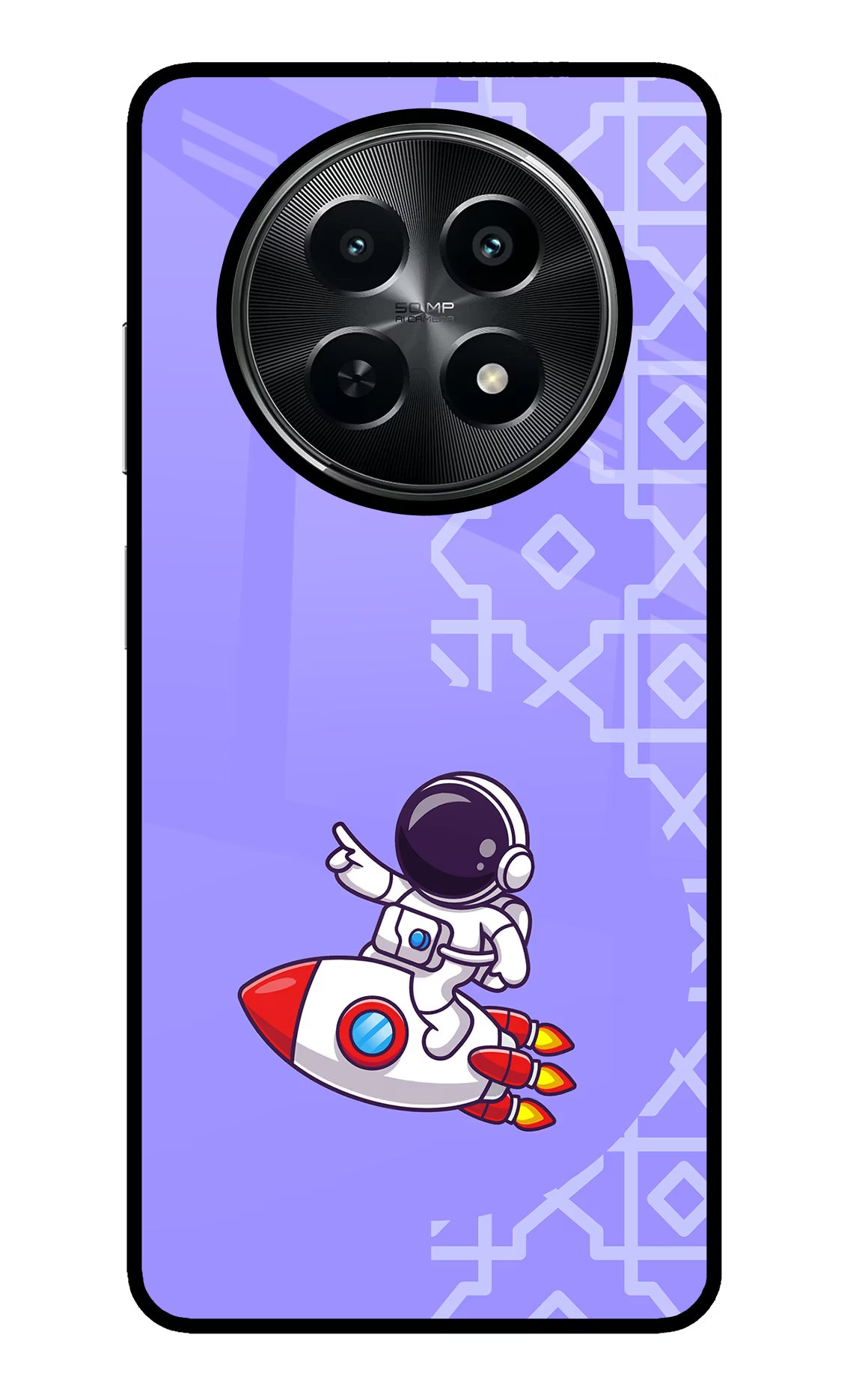 Cute Astronaut Realme C65 5G Glass Case