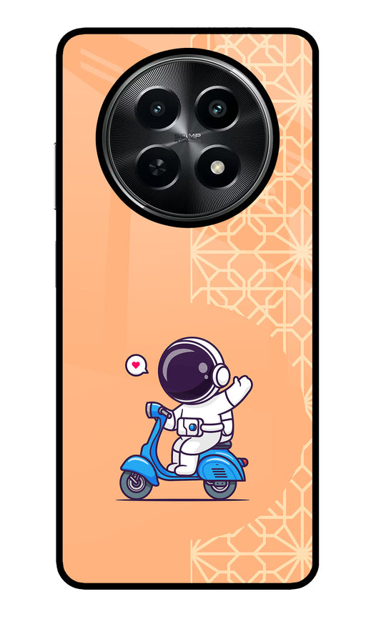 Cute Astronaut Riding Realme C65 5G Glass Case